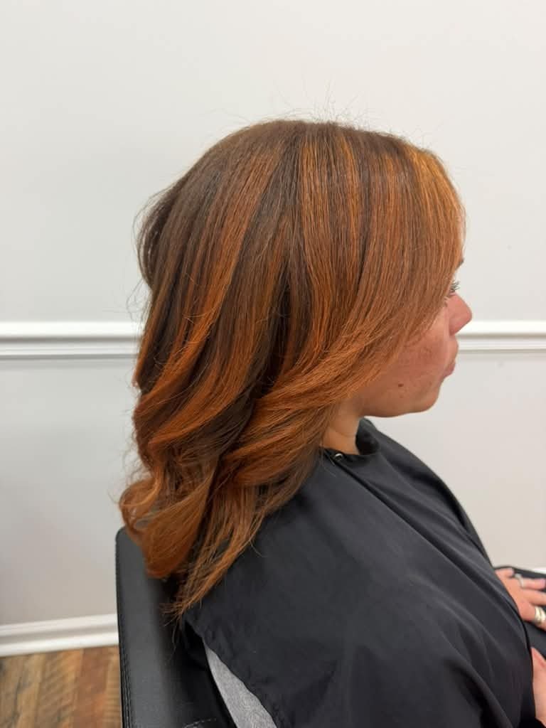 Copper color with soft waves